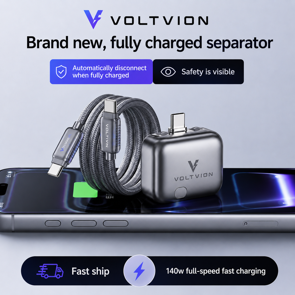Voltvion 140W USB-C Smart Charging Adaptor with Auto Shut-Off